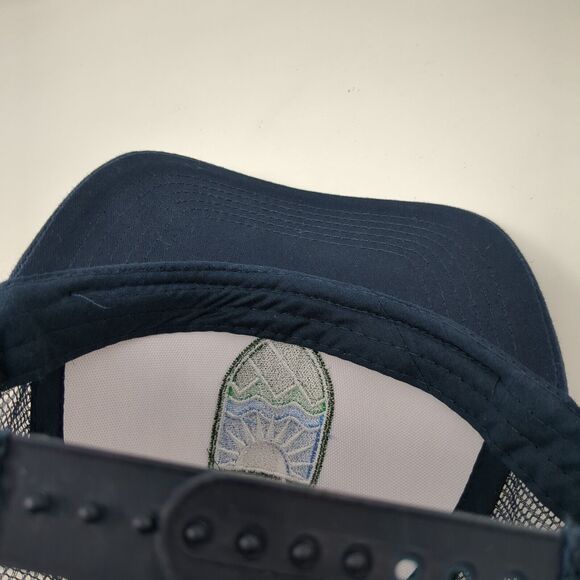 The Authentic T-Shirt Company Snapback Trucker Hat Blue OSFA Adjustable Meshback - Picture 7 of 8